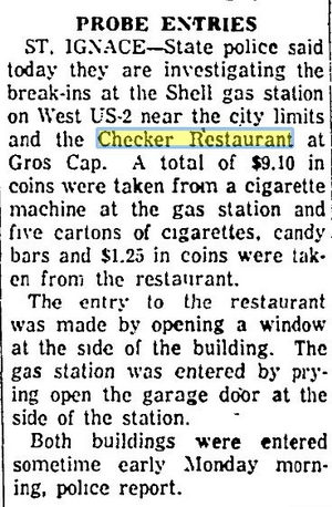 The Checker Restaurant - 1964 Break-In